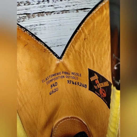 Double‎ H By Richland Cowboy Boot Black size 5.5 Slip Resistant Cat Paw - Picture 4 of 6